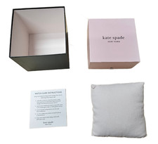 KATE SPADE PINK/GREEN WATCH GIFT BOX WITH WARRANTY/MANUAL BOOKLET