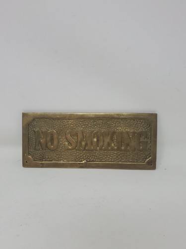 Double Sided Brass "Smoking" "No Smoking" Sign - Picture 3 of 3