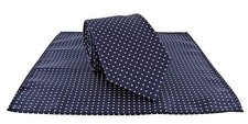 Michelsons of London Spot Tie  Pocket Square Set