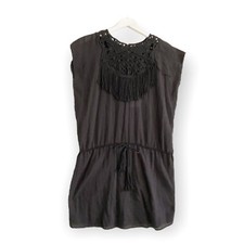Ulla Johnson Eivissa black cotton mini dress, Size 2