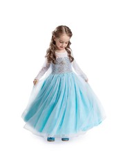 ELSA & ANNA® Girls Fancy Dress Snow Queen Princess Dress Halloween Costume E314