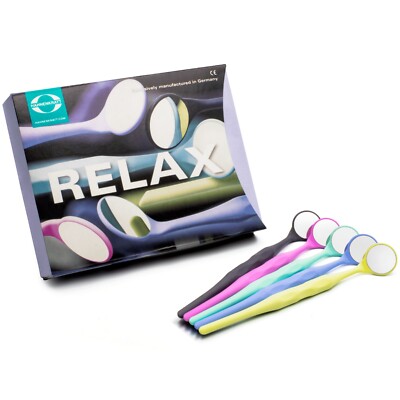 HAHNENKRATT Relax FS Rhodium 5 Plane 24 mm Dental Mirrors Pack of 10 (Free Ship)