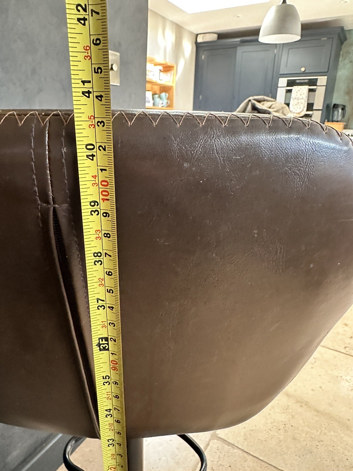 brown faux leather bar stools eBay