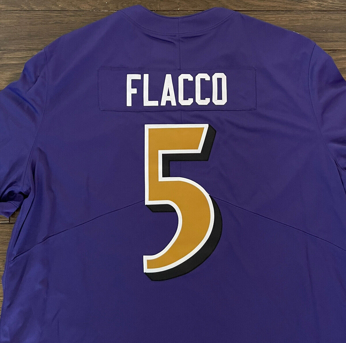 Joe Flacco Baltimore Ravens Nike Vapor Untouchable Color Rush Limited  Jersey 2XL