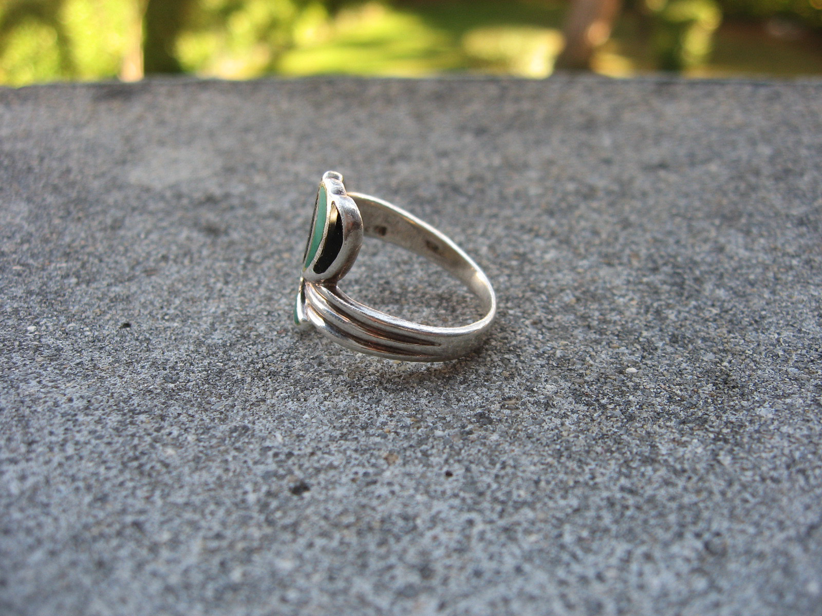 Very Beautiful Solid Silver Enamel Ring Guarantee… - image 3