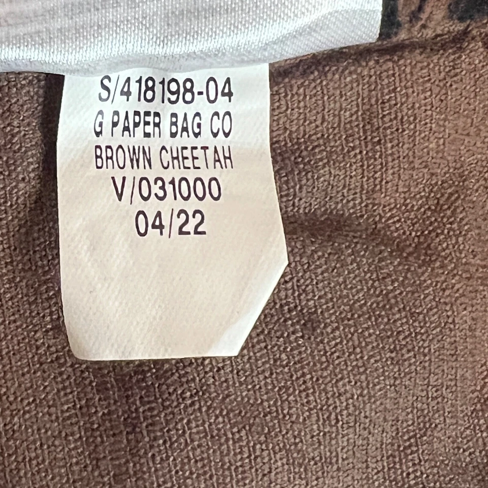 Old Navy Girls Size Medium/8 High-Waisted A-Line Brown Cheetah Corduroy Skirt - Image 4 of 4