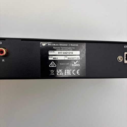RTI MS-3 Music Streamer MS-3 3 Sources Hi-Res Audio - Picture 7 of 7
