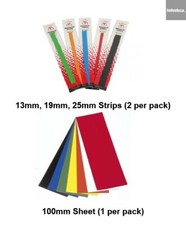 Vista 30cm Coloured Magnetic Strips Width 13mm 19mm 25mm 100mm Whiteboard Fridge