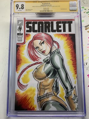 Scarlet 1 Original Sketch Cover Variant Gi Joe Cgc 9.8
