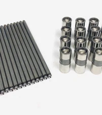 PUSHRODS+DLC Valve Lifters Set/12 Elgin for 1962-1984 Chevy 194 230 250 6-cyl