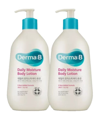 2x Derma:B - Daily Moisture Body Lotion - 400ml - Derma B - US Seller
