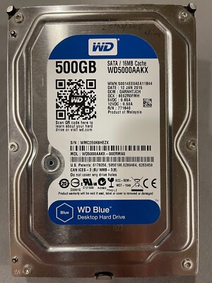 Western Digital WD Blue 500OAAKX 500GB 7200RPM 16MB Cache SATA 6.0Gb/s 3.5'' HDD