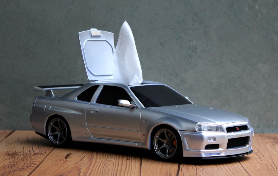 Nissan SKYLINE GT-R (BNR34) Wet tissue case Officially licensed