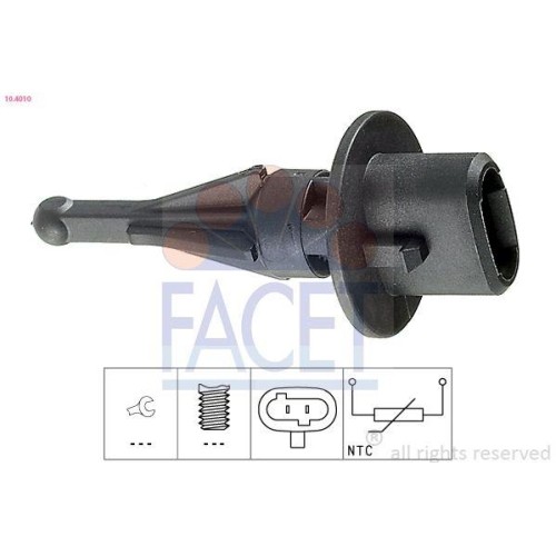 Sensor Ansauglufttemperatur Facet 10.4010 Made In Italy - Oe Equivalent FüR Opel-image