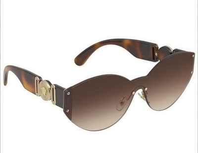 Versace Women's Sunglasses Gold Light Brown Gradient 46-140-140