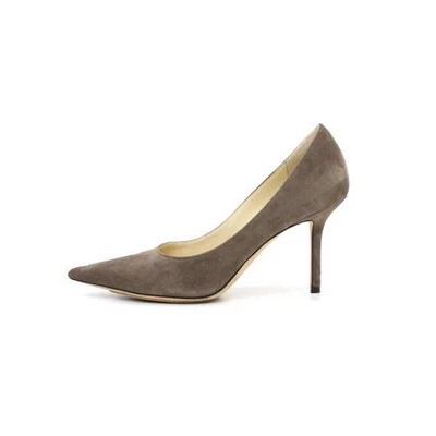 Jimmy Choo Brown Suede Leather Pumps for Women aa57853 152316982 [P] - Photo 1/4