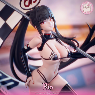 1:6 Rio Blue Archive Racing Version UNPAINTED Resin Garage Kit