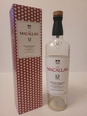 MACALLAN WHISKY 12 YEARS DOUBLE CASK ( EMPTY ) BOTTLE  70cl ( BOXED ) - Perfect
