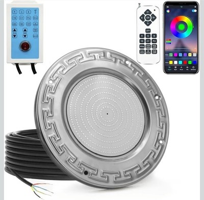 NIB Awanhe Inground 10'' LED RGB Pool Light, 60W 100' Cord w/ APP and Remote