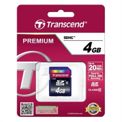 Transcend SDHC 4GB Class 10 SD-Karte Speicherkarte TS4GSDHC10