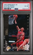 1993 UD SE ELECTRIC GOLD #1 SCOTTIE PIPPEN PSA 6