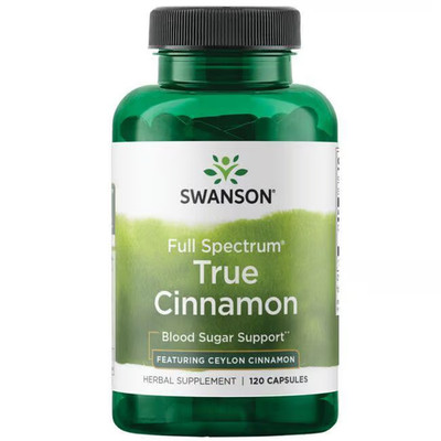Echter Zimt mit Ceylon-Zimt 300 mg 120 Kapseln Swanson Health Products