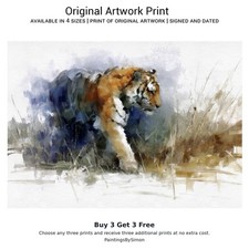 Walking Tiger | Print on Matte Paper | Wildlife Animal Wall Art