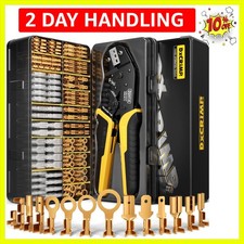 Crimping Tool Kit, 14-Type Open Spade Quick-Disconnect Connector Set 2.8/3....