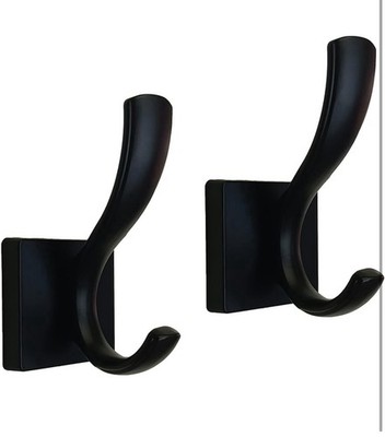 Coats Towels Hooks, Towel Robe Clothes Coat Hooks, Heavy Duty Wall Color: Black