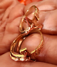 14K Yellow Gold His/Her Cross Rings (2)
