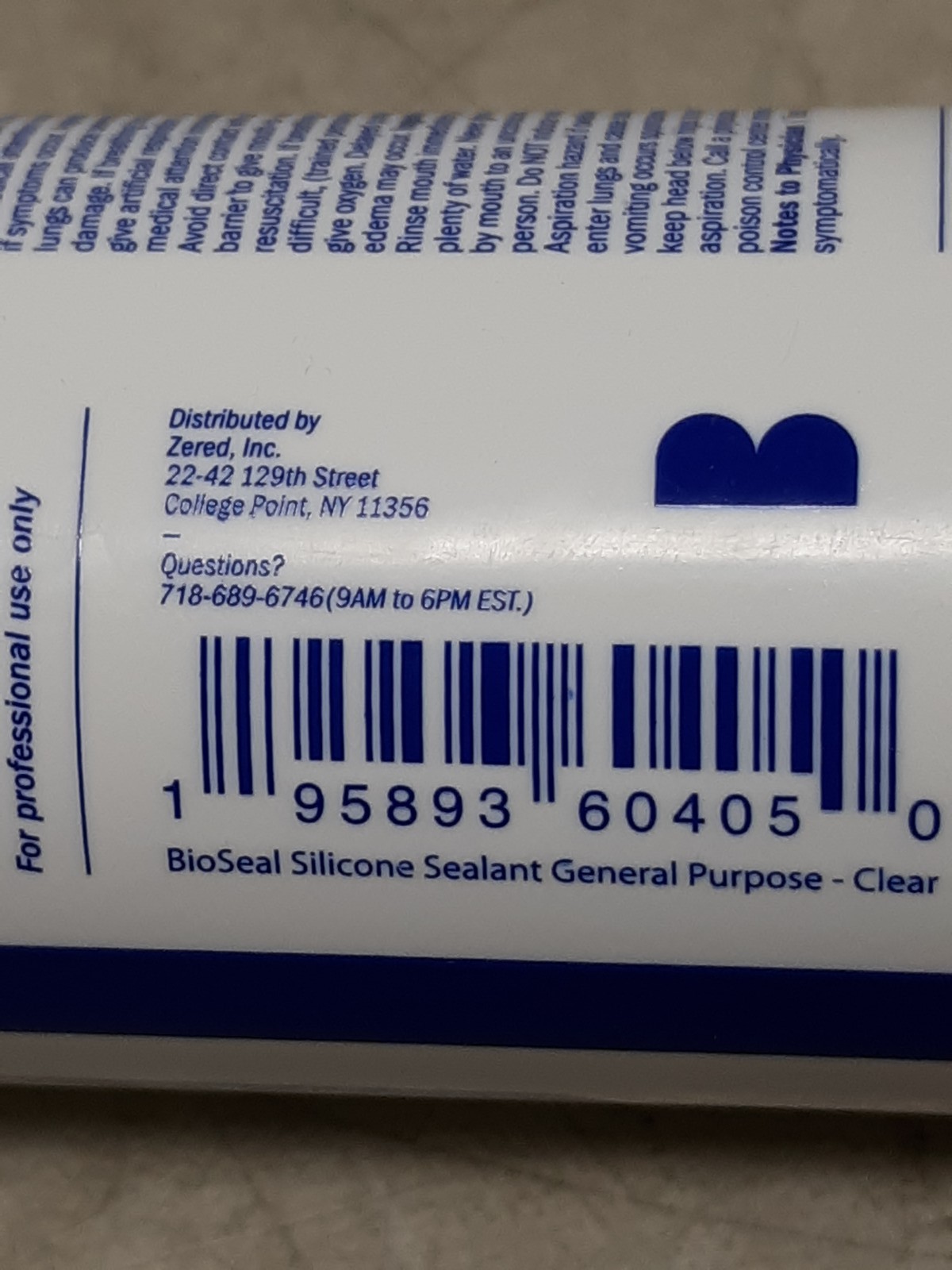 BioSeal 100% Silicone Sealant Caulk – Clear 10.1 oz Tube – Waterproof, Mold-Rest