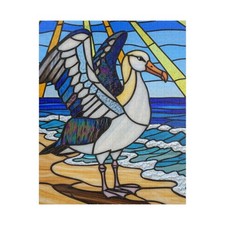 Bird Puzzle Stained Glass Look Albatross Jigsaw 520 - piece bird watcher seabird