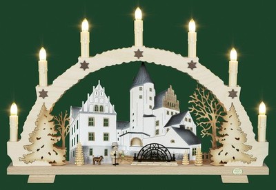 Saico GmbH Seiffen LED Schwibbogen Castle Visitor Light 7 Lights 53x35x5cm