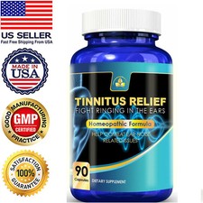 Hearing Support Tinnitus Relief Supplement Ear Ringing 90 Capsules USA Made GMP