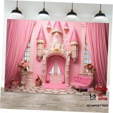 Pink Castle Backdrop Room Door Curtain Photography Background 5x3ft color 3