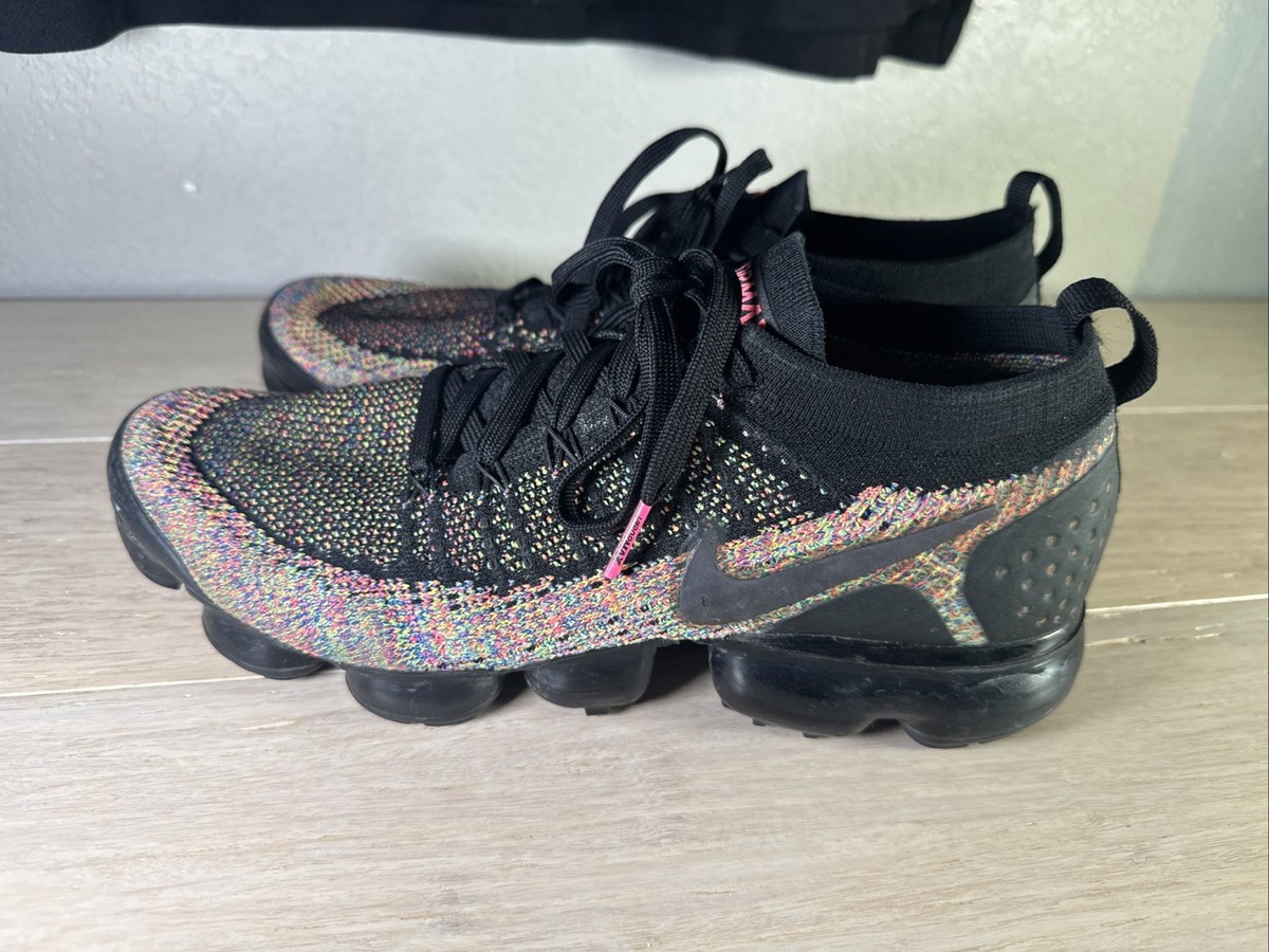 Nike Air VaporMax Flyknit 2 Multi-Color 942842-017 Men's 9 Black