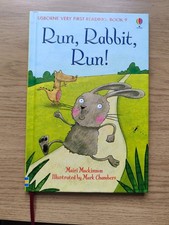 Run, Rabbit, Run! Usborne Very First Reading Book 9 2010 First Edition Hardcover