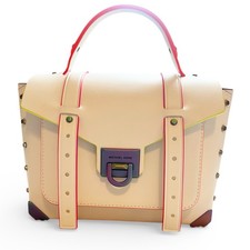 Michael Kors Manhattan Optic White Neon Trim Iridescent Hardware Mint No Strap