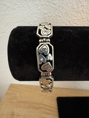 BRIGHTON GO LIGHTLY LINK BRACELET FEATURING HEART DESIGNS