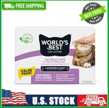 World's Best Cat Litter Lavender Clean Scented, Calming Fragrance 32 Pound
