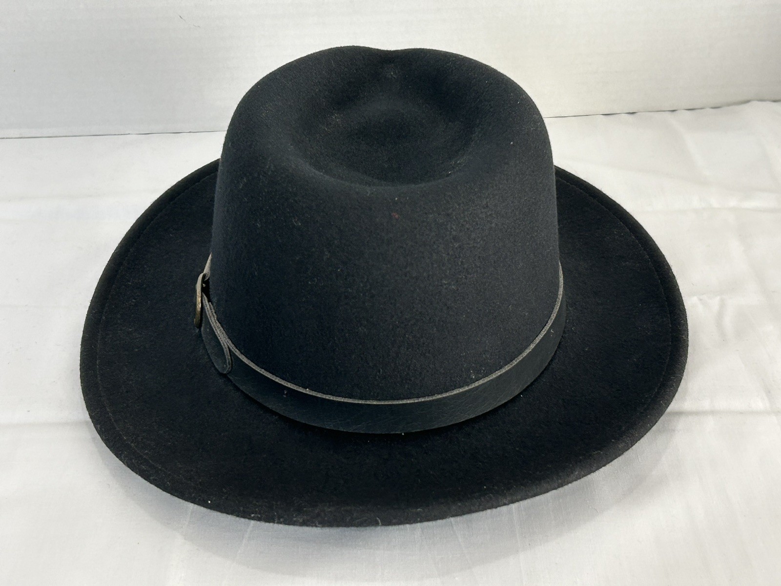 Pendleton Black Wool Fedora Hat Size M - image 3