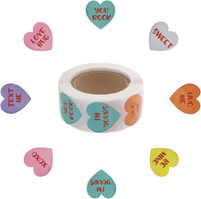 500 Pieces Valentine'S Day Self-Adhesive Heart Shaped Stickers Heart Adhesive De