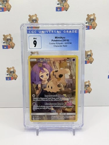 CGC 9 MINT Mimikyu (Secret) 245/236 2019 Sm-Cosmic Eclipse Character Rare