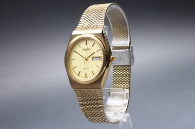 Vintage [Near MINT+] SEIKO Majesta 9533-7000 Gold Day/Date 35mm QZ