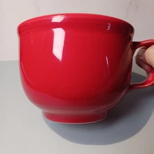 Homer Laughlin China HLC Scarlet Red Soup Coffee Mug Cup 18oz Christmas