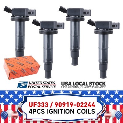 Set(4) Ignition Coils For Toyota Camry RAV4 Matrix Lexus HS250h Scion tC UF333