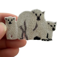 Polar Bear Embroidered Patch Iron Sew On Clothes Jeans Jumper Embroidery Badge