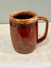 Vintage Hull Pottery Brown Drip 5" Beer Stein Coffee Mug Oven Proof USA
