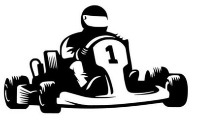 GO KART RACING  Aufkleber 1x, 17x10cm, Karting, Sticker Auto Tuning Racing