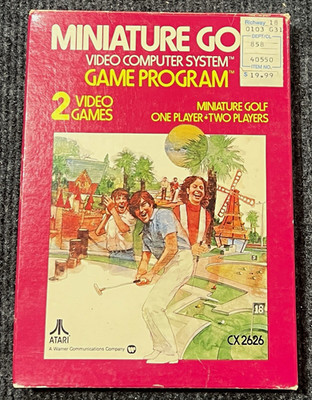 Atari Miniature Golf Sports Atari 2600 Game Box Only CX2626 1978